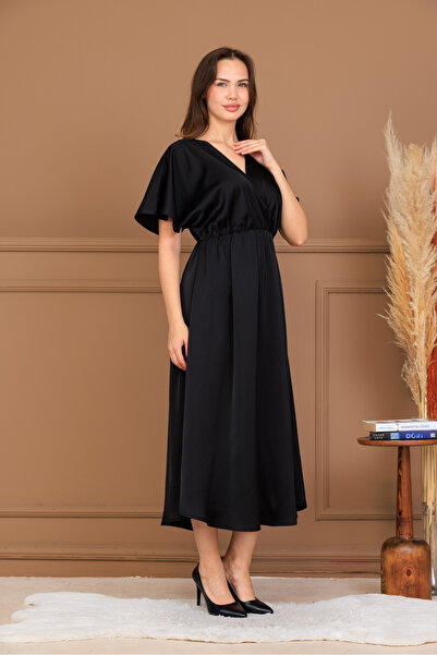 NILO DESGIN Satin Black Dress