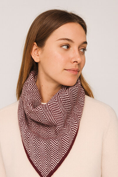 Sebir Moda Herringbone Patterned Knitwear Scarf