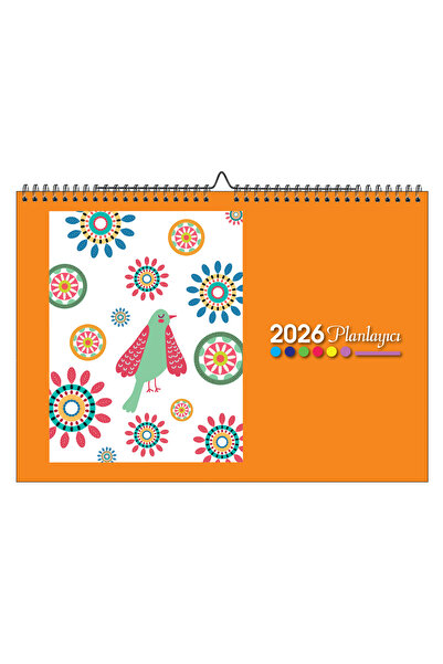 GenelTedarik 2026 A4 YATAY MASAÜSTÜ VE DUVAR AYLIK PLANLAMA TAKVİM DEFTER