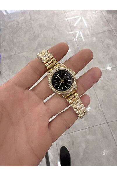 LOOQ Takvimli Şık Taş Detaylı Kadın Kol Saati