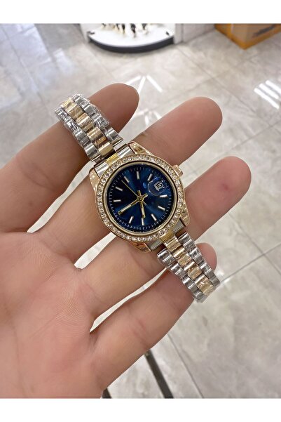 LOOQ Takvimli Şık Taş Detaylı Kadın Kol Saati