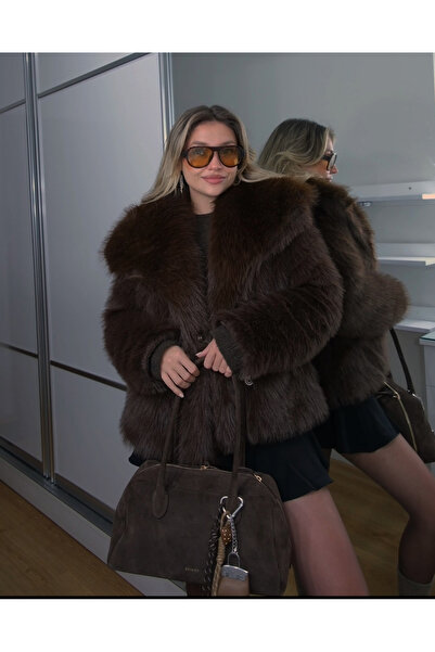 Seen By Sole Kadın Acı Kahve Suni Kürk Ceket