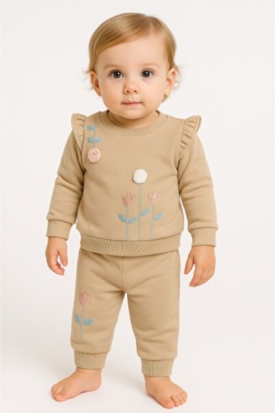 Superbaby 3D flower embroidered set for girls – 100% cotton