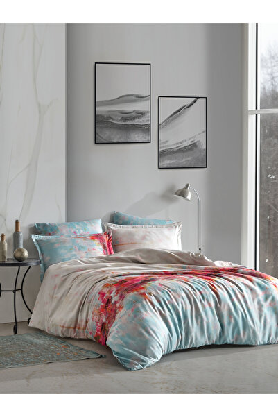 SHome Luxury Silky Textured Satin Duvet Cover Set Double – 200X220 Cm, 82 Thr...