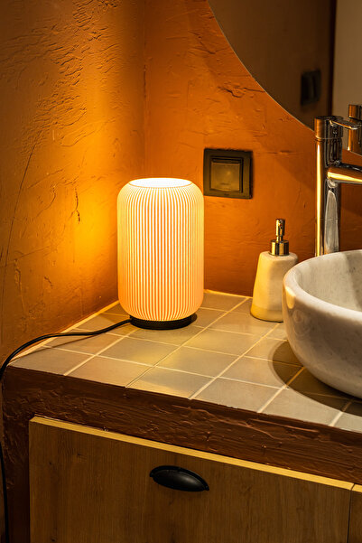 Lunipa Lamp Modern Masa Lambası Amber Işık | Modern Dekoratif Abajur