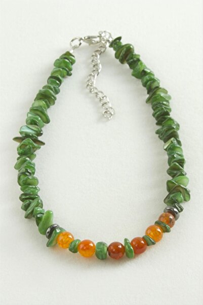 CT STONES Chakra Jade Cracked Natural Stone Pendant