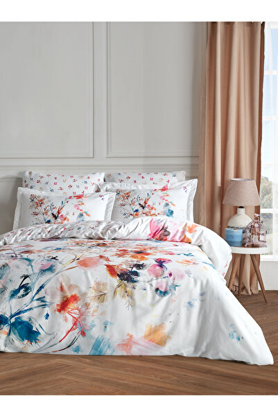 SHome Luxury Silky Textured Satin Duvet Cover Set Double – 200X220 Cm, 82 Thr...