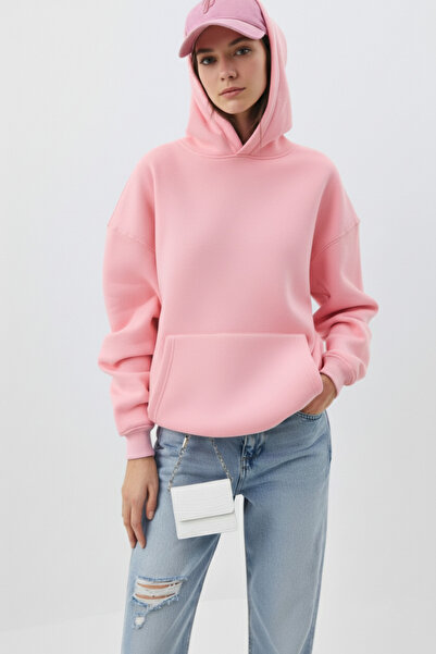 uyguntarz Unisex Pink & Pink & Pink 3-Piece Straight Deal Pack 3 Thread O Oversized Sweatshirt