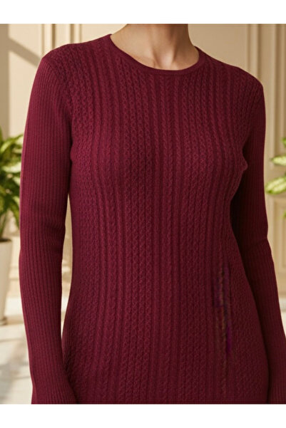 TİRİTEK guler rotund material elastic Bluză pentru mamă / Roșu Claret