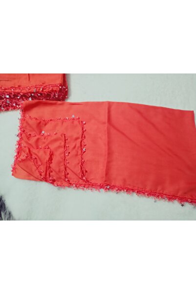 GÜNBATILI Handcrafted Handwork Edge Beaded Writing Cheesecloth Dowry Gift 100X100 cm