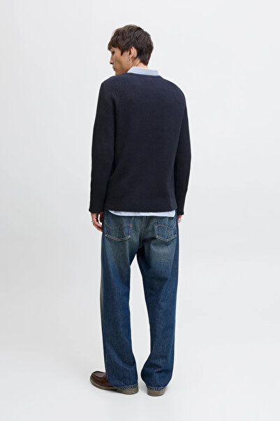 Jack & Jones Jjpannel Cotton Blend Regular Fit Crew Neck Sweater Men's Sweater 12278916