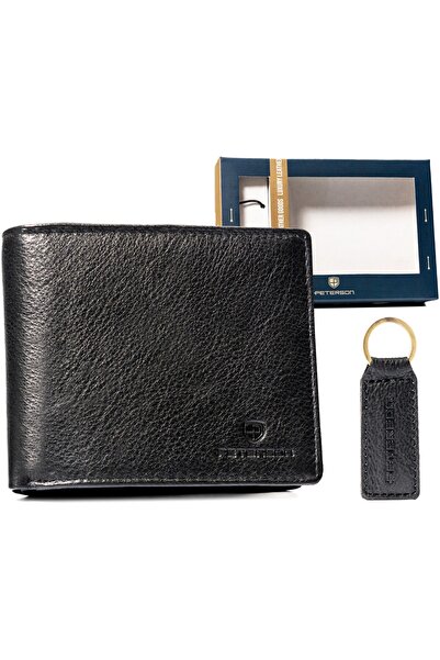 Other Gift Set: Men's Leather Wallet and Keychain - Peterson