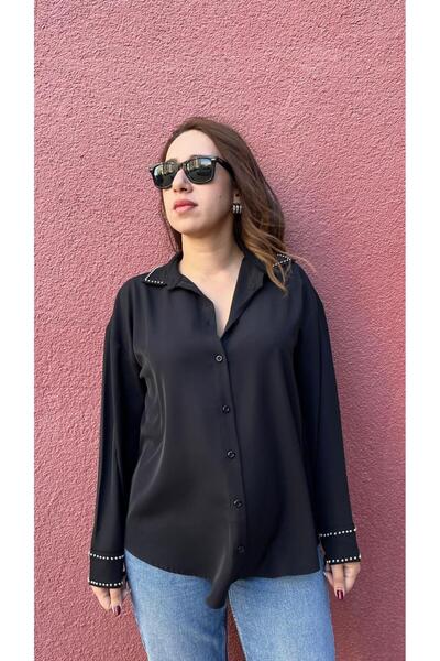 Gizybutik Taş Detay Kadın Gömlek