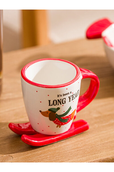 LC Waikiki Mixed Ski Figure Ceramic Coffee Cup 85 ml