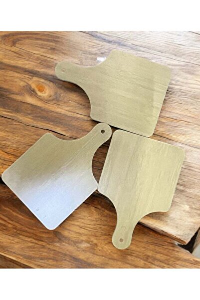 KAYAN لوح تقطيع خشبي بمقبض للبيتزا والخبز والفواكه - مجموعة من 3 قطع