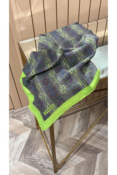 ipekevi Desenli Tensel Eşarp Çam Kokusu Füme