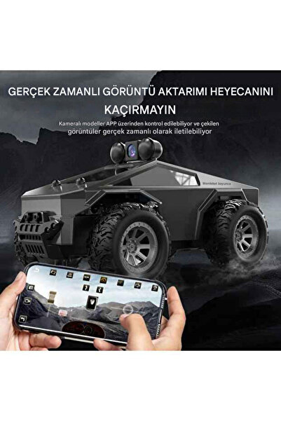 MİNGODAN Kameralı Yarış Arabası Wifi Bağlantılı Gerçek Zamanlı Görüntü Akıllı RC Keşif Aracı Kumanda Kontrol