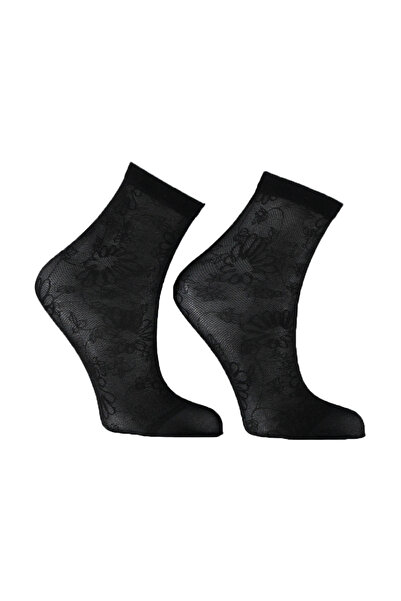 Desimo Patterned Socket 40 Den Black Socks 5 Pieces