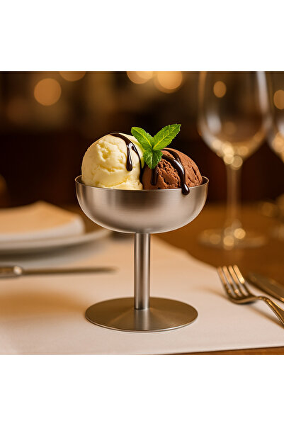 store trend 304 Kalite Paslanmaz Çelik Çerezlik – Dondurmalık – Lokumluk Sunum Kasesi (8x8 cm)