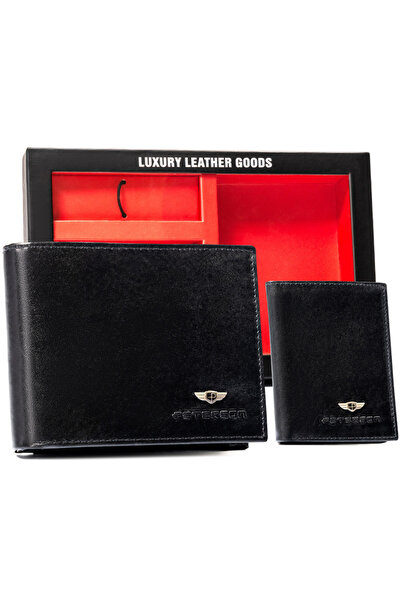 Other Set cadou: portofel elegant din piele, suport pentru carduri și breloc - Peterson