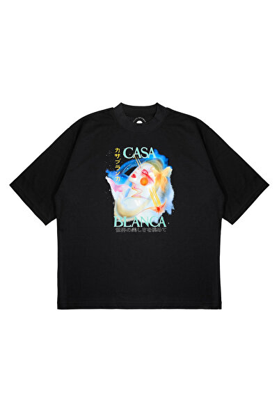 PURE EFFECT Unisex supradimensionat CASABLANCA SILUETĂ PENTRU FEMEI cu imprim...