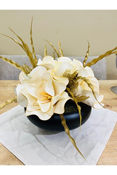 essacraft SİYAH VAZO EVA ARANJMAN HEDİYELİK DEKORATİF(AYNA DAHİL DEĞİLDİR.)