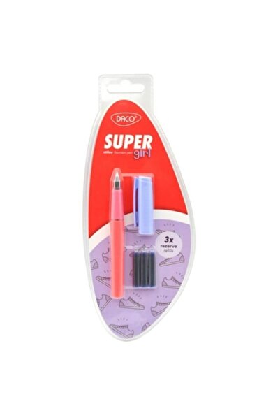 Daco Plastic Pen with Iridium Nib Type F, Pink/Purple