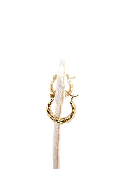 XUPING JEWELRY 14K Gold Renk Burgu Model Halka Küpe | – XP Baskılı 316L Çelik