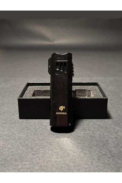 COHİBA Puro Çakmağı 4 Torch (Siyah)