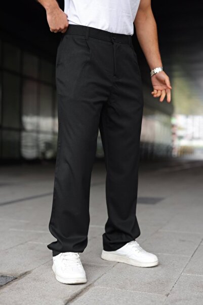 EyesOf Men's Elastic Waist Baggy Pants