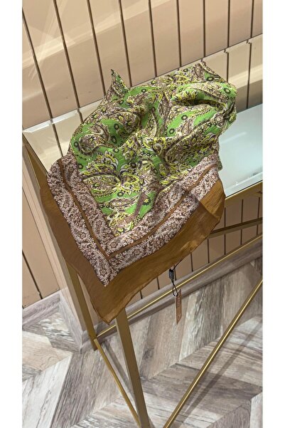 ipekevi Mezopotamya Model 03 Desenli Tensel Eşarp Çam Kokusu