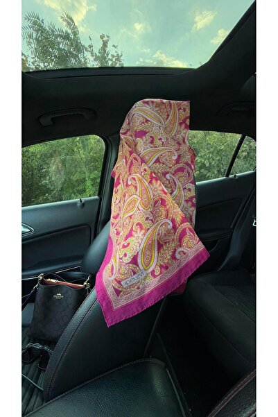 ipekevi Desenli Tensel Eşarp Fuşya