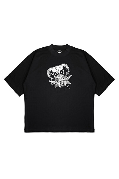 PURE EFFECT Unisex Oversize kroj BABY METAL SKULL Štampano Kutijasti kroj, de...