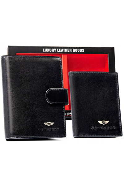 Other Gift Set: Men's Leather Wallet, Card Holder, and Keychain - Peterson
