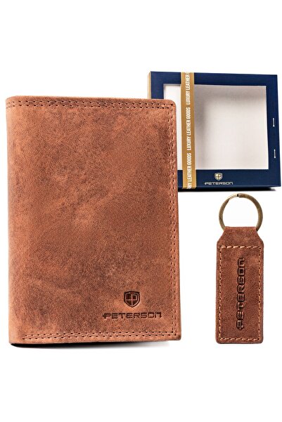 Other Set cadou: portofel din piele fără încuietoare și breloc - Peterson