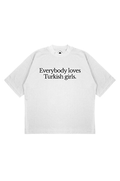 TRAGEDY للجنسين قصة فضفاضة الجميع يحب الفتيات التركيات مطبوع تي شيرت ذو قصة ف...