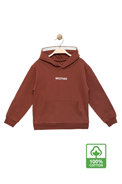 Divonette Момчешка блуза с качулка, 100% памук, с дълги ръкави и принт - Детски дрехи