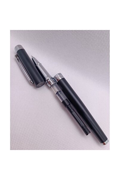 Ecada Stilou metalic Ecada, penita iridium ascunsa, culoare corp negru mat or...