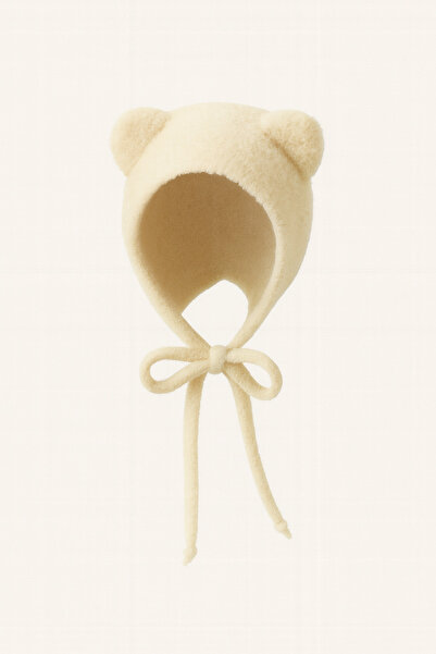 Misue Handmade Baby Plush Ear Hat, Children's Plush Beanie Hat, Welsoft Windproof Hat, Winter Baby Hat