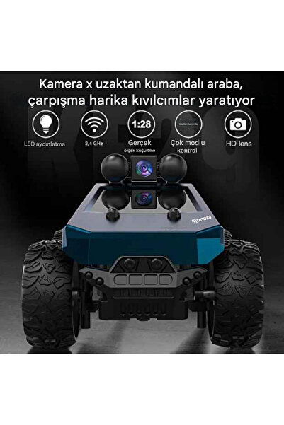 MİNGODAN Kameralı Yarış Arabası Wifi Bağlantılı Gerçek Zamanlı Görüntü Akıllı RC Keşif Aracı Kumanda Kontrol