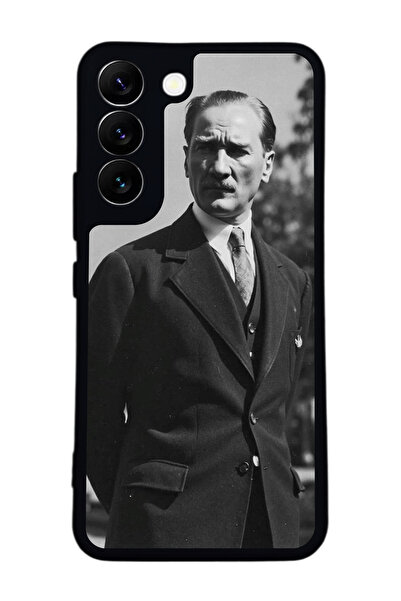 BGAKSESUAR حافظة سوداء متوافقة مع هاتف سامسونج جالاكسي S22 - سيليكون ناعم، وا...