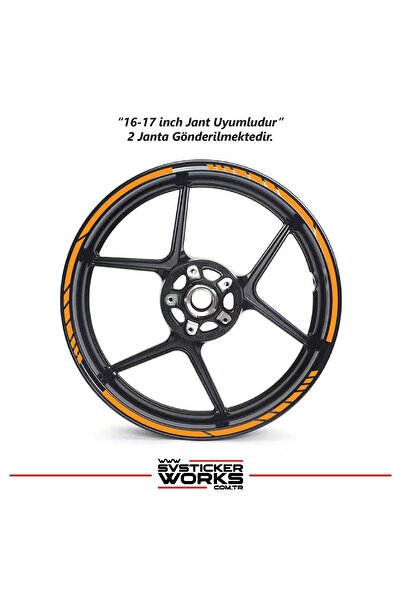 ARONA Motosiklet Jant Şeridi Jant Sticker Dekor Model Parçalı Desen Sticker Set