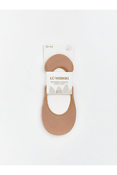 LC Waikiki Rmz Gi̇yi̇m Farki̇yla Women's Plain Ballerina Socks 2-Pack