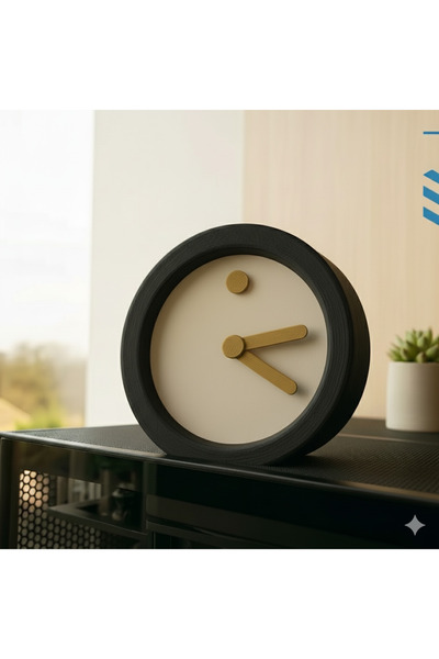 hivhestın Tempo Minimalist Masa Saati | 3D Baskı | 14 cm | Çevre Dostu PLA Ma...