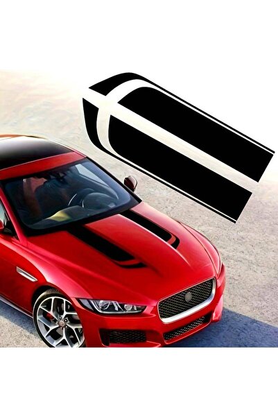 Avex Set de 2 stickere autoadezive Tuning, model "Hood Stripes V1", dimensiun...