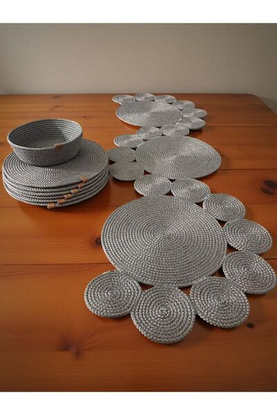 myistasyon "tarzınızı evinize yansıtın" Jute, Wicker, Decorative Tablecloth, Runner, American Service, Coffee Table Cover Set