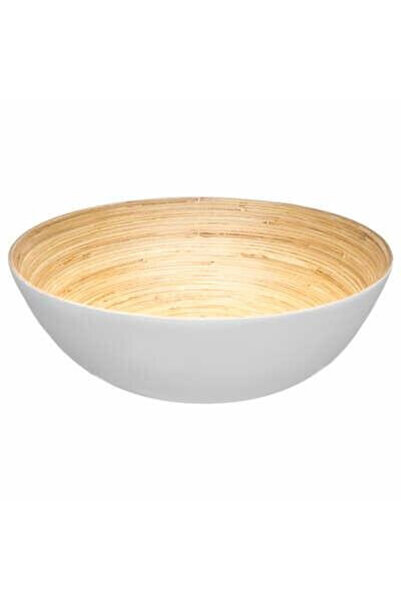 Other Bol elegant pentru salată din bambus, diametru 30 cm, alb