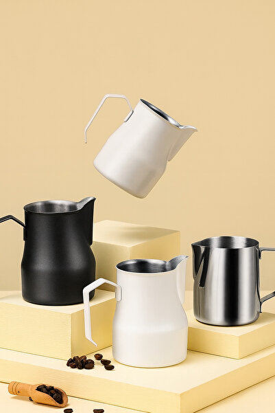 Vivien Home Paslanmaz Çelik Pitcher 500 ml Kahve Süt Köpürtme Potu