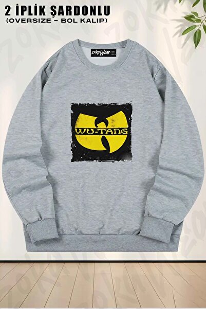ZOKAWEAR Φούτερ Unisex Wu tang Clan3 με τύπωμα oversized με λαιμόκοψη