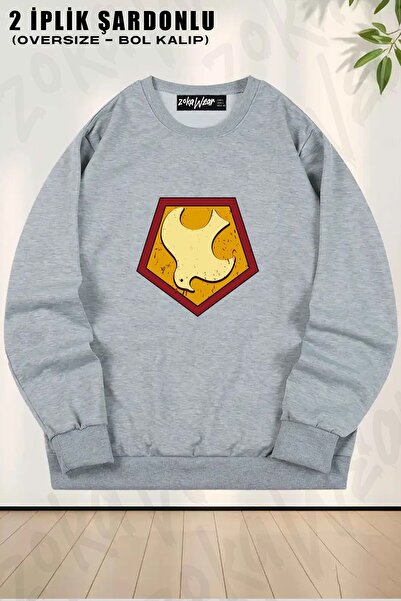 ZOKAWEAR Φούτερ Unisex Peacemaker Emblem με τύπωμα oversized με λαιμόκοψη